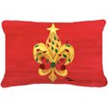 Jensendistributionservices Christmas Fleur De Lis Tree With Lights Indoor & Outdoor Fabric Decorative Pillow MI2554030